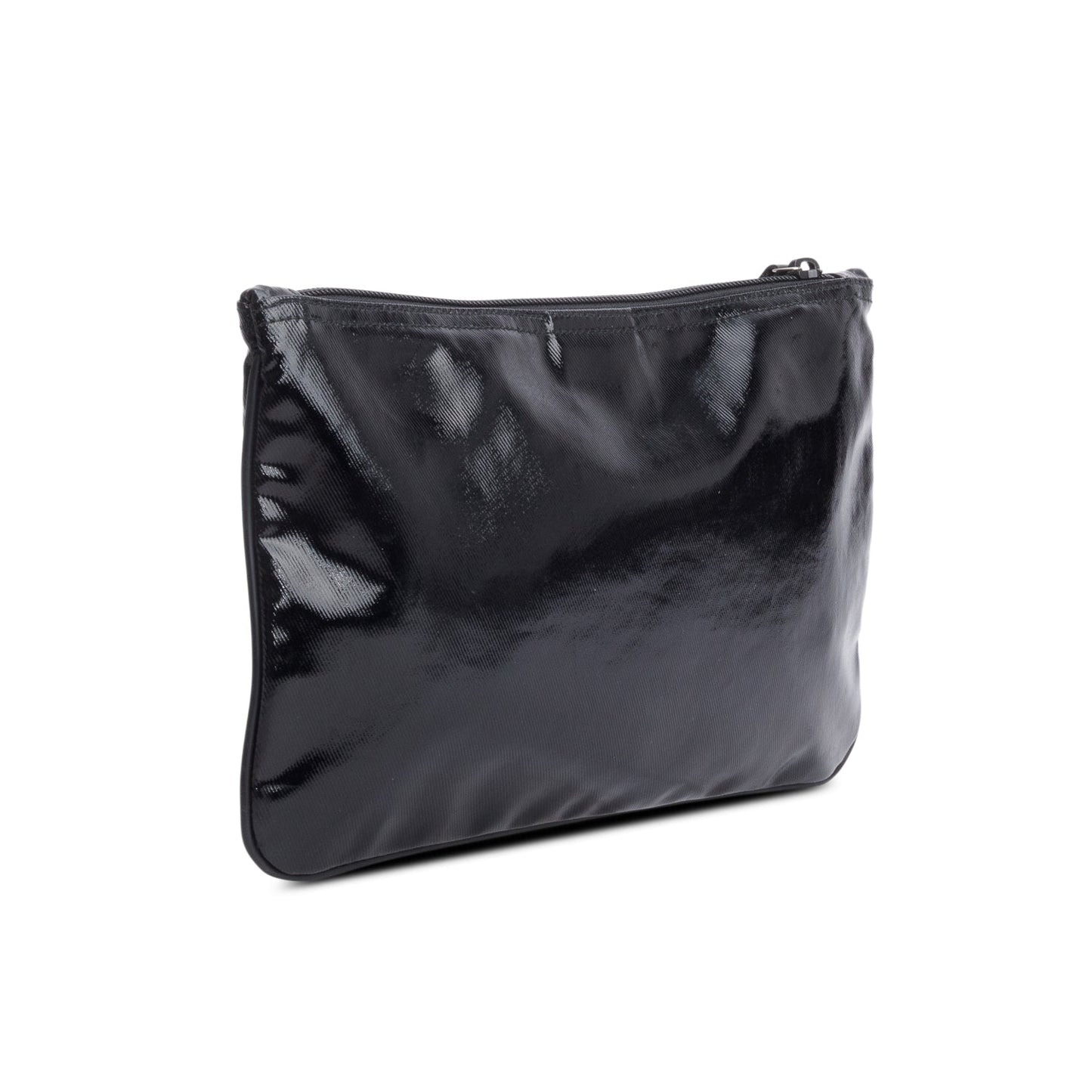 Gucci Black Patent Leather Zip Pouch