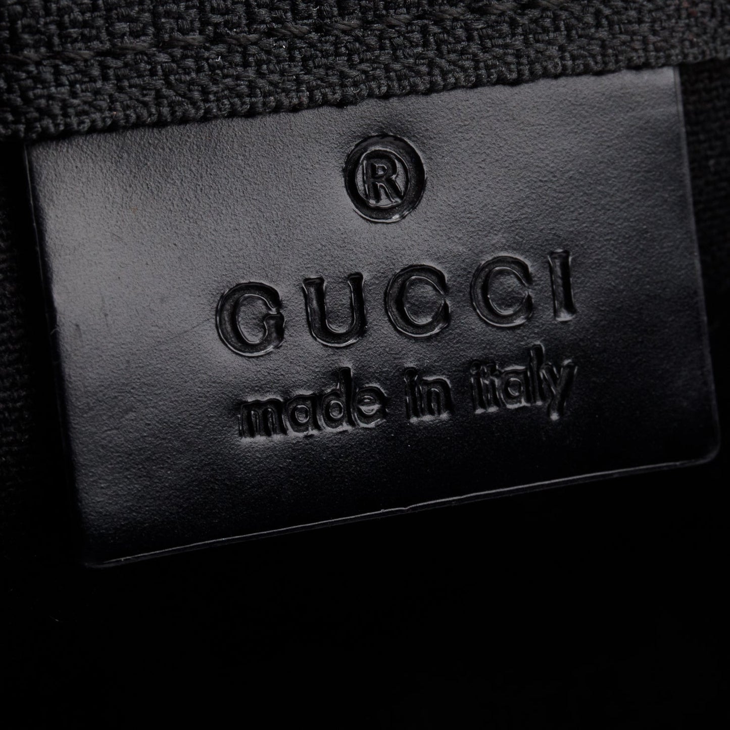 Gucci Black Patent Leather Zip Pouch