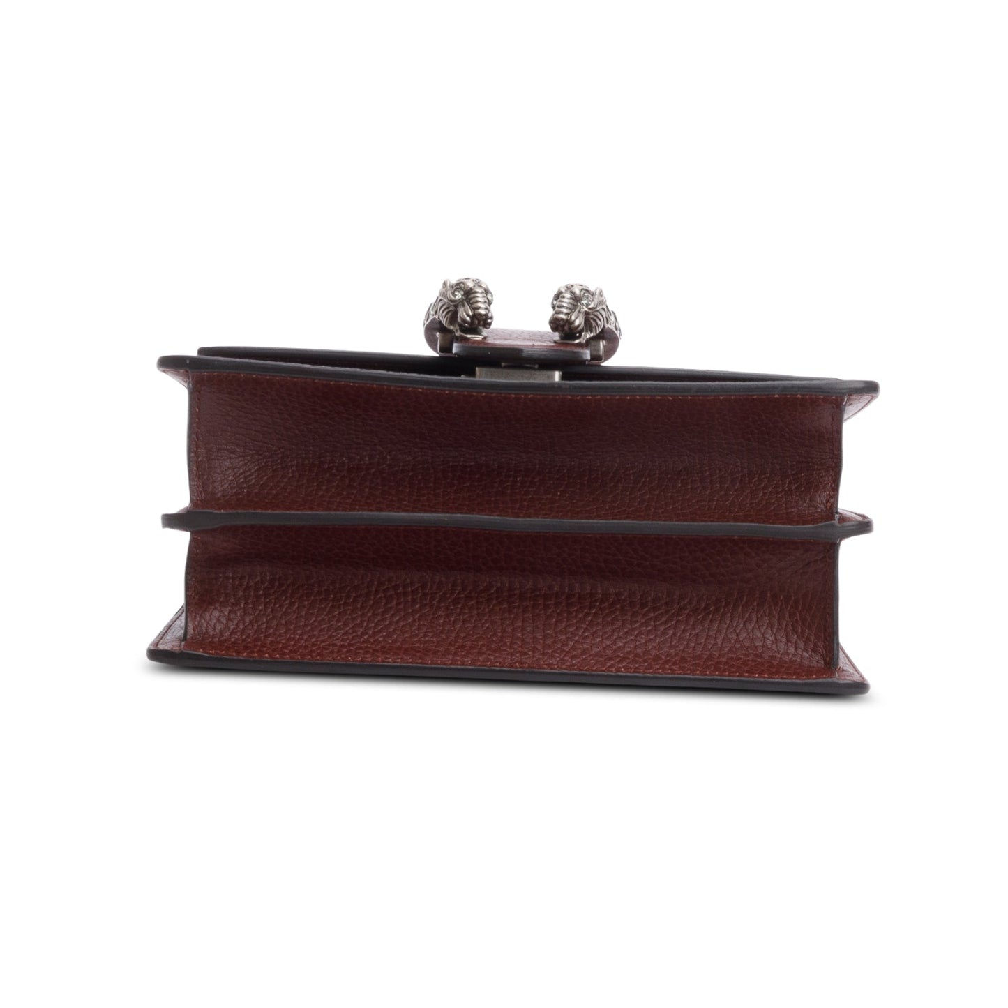 Gucci Burgundy Calfskin Leather Dionysus Bamboo Mini Top Handle Bag