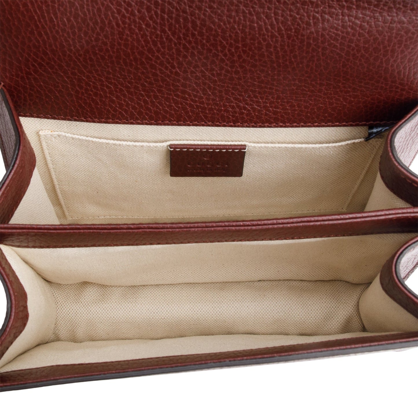 Gucci Burgundy Calfskin Leather Dionysus Bamboo Mini Top Handle Bag
