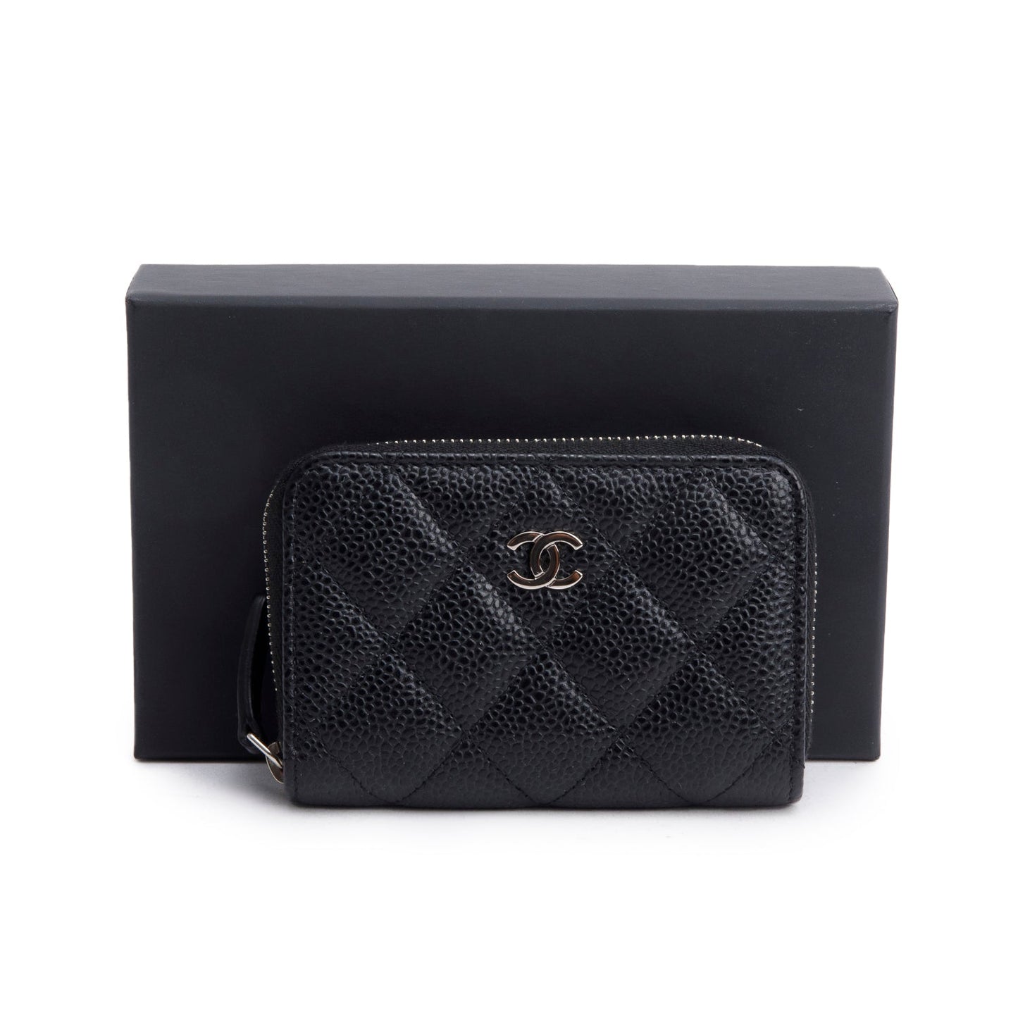 Chanel Black Caviar Leather Classic Zipped Coin Purse