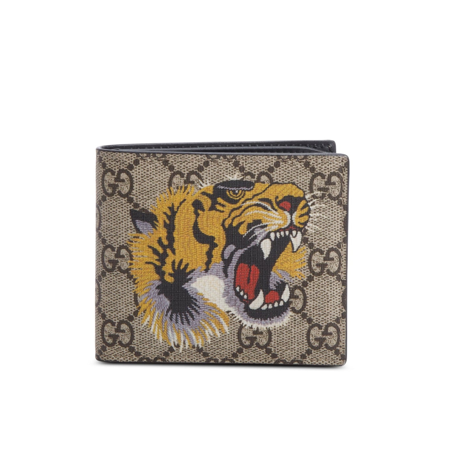 Gucci Beige & Multicolour GG Supreme Tiger Print Bifold Wallet