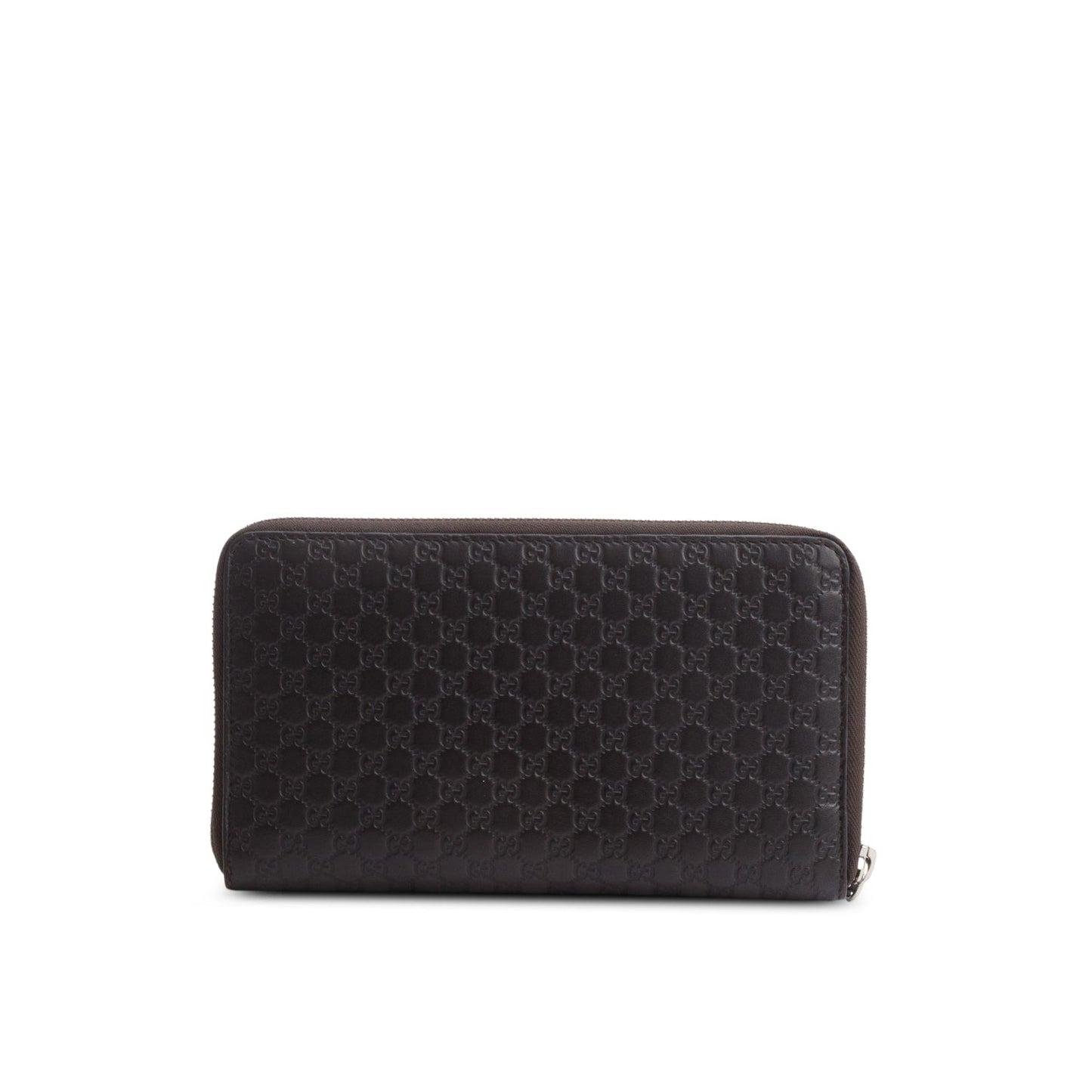Gucci Brown Microguccissima Leather Zip Around Wallet Organizer