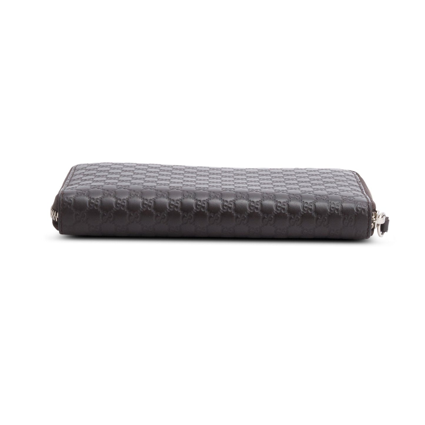 Gucci Brown Microguccissima Leather Zip Around Wallet Organizer