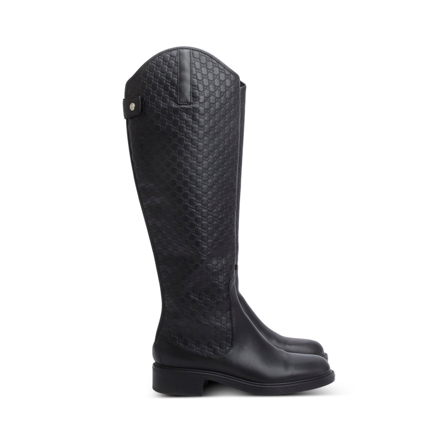 Gucci Brown Microguccissima Leather Knee-High Riding Boots, Size 36