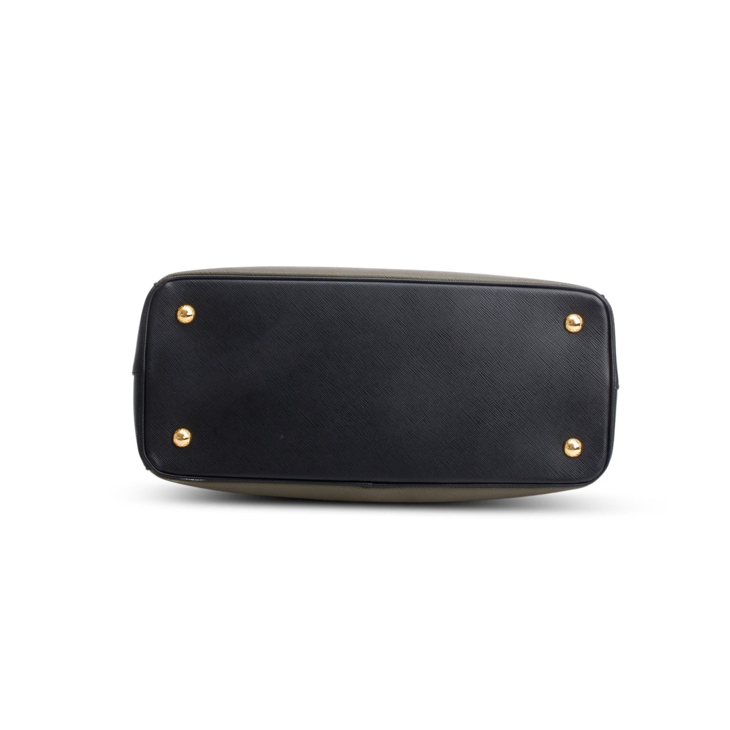 Prada Olive Green/Black Saffiano Lux Medium Galleria Tote
