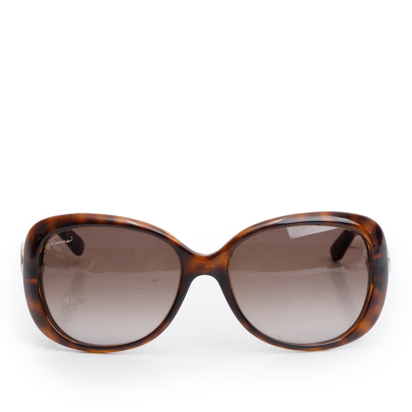Gucci GG3644/N/S Brown Acetate Crystal Interlocking G Logo Square Sunglasses