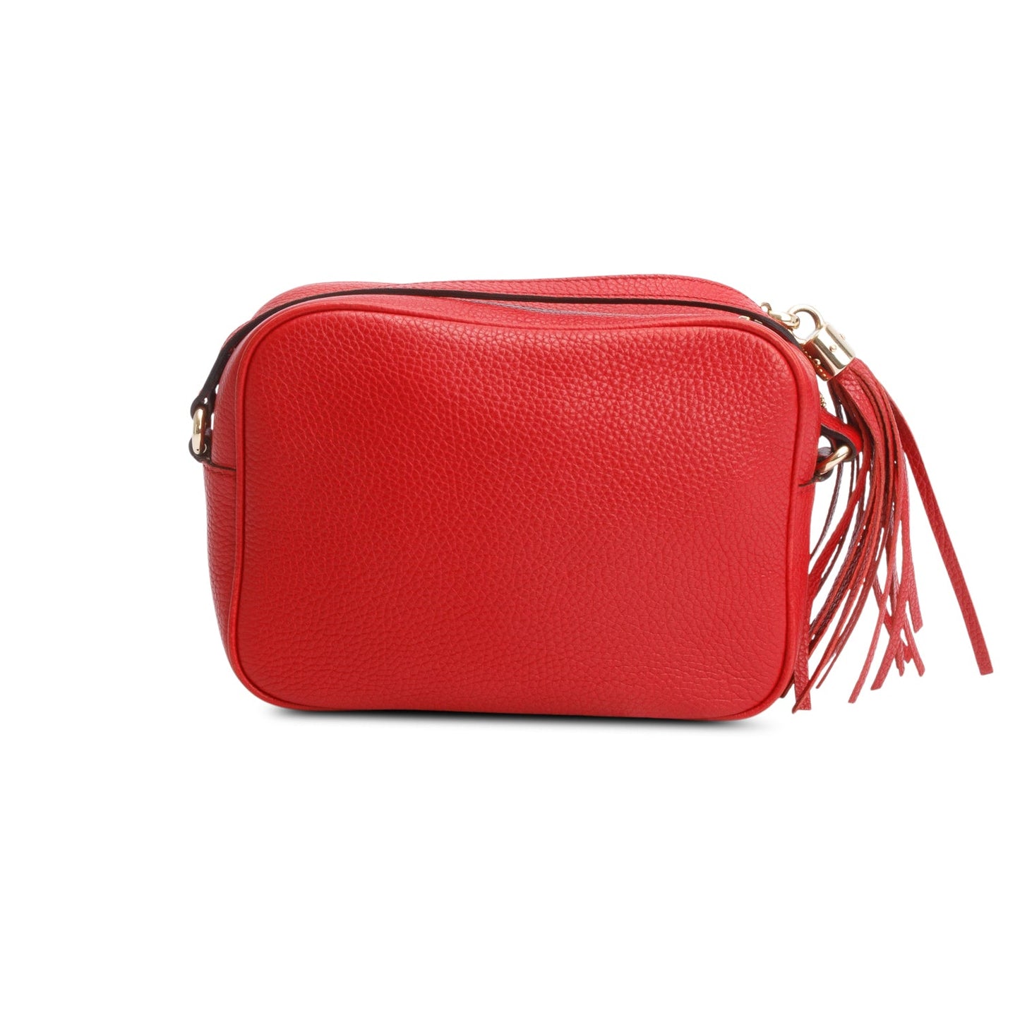 Gucci Red Pebbled Calfskin Leather Small Soho Disco Bag