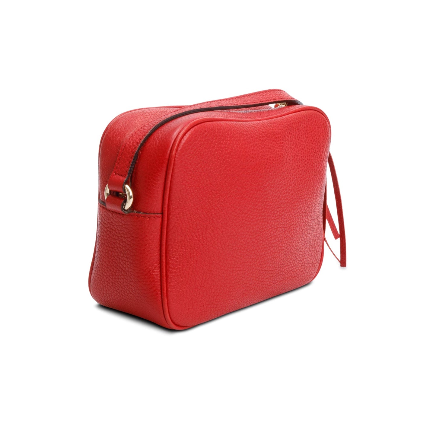 Gucci Red Pebbled Calfskin Leather Small Soho Disco Bag