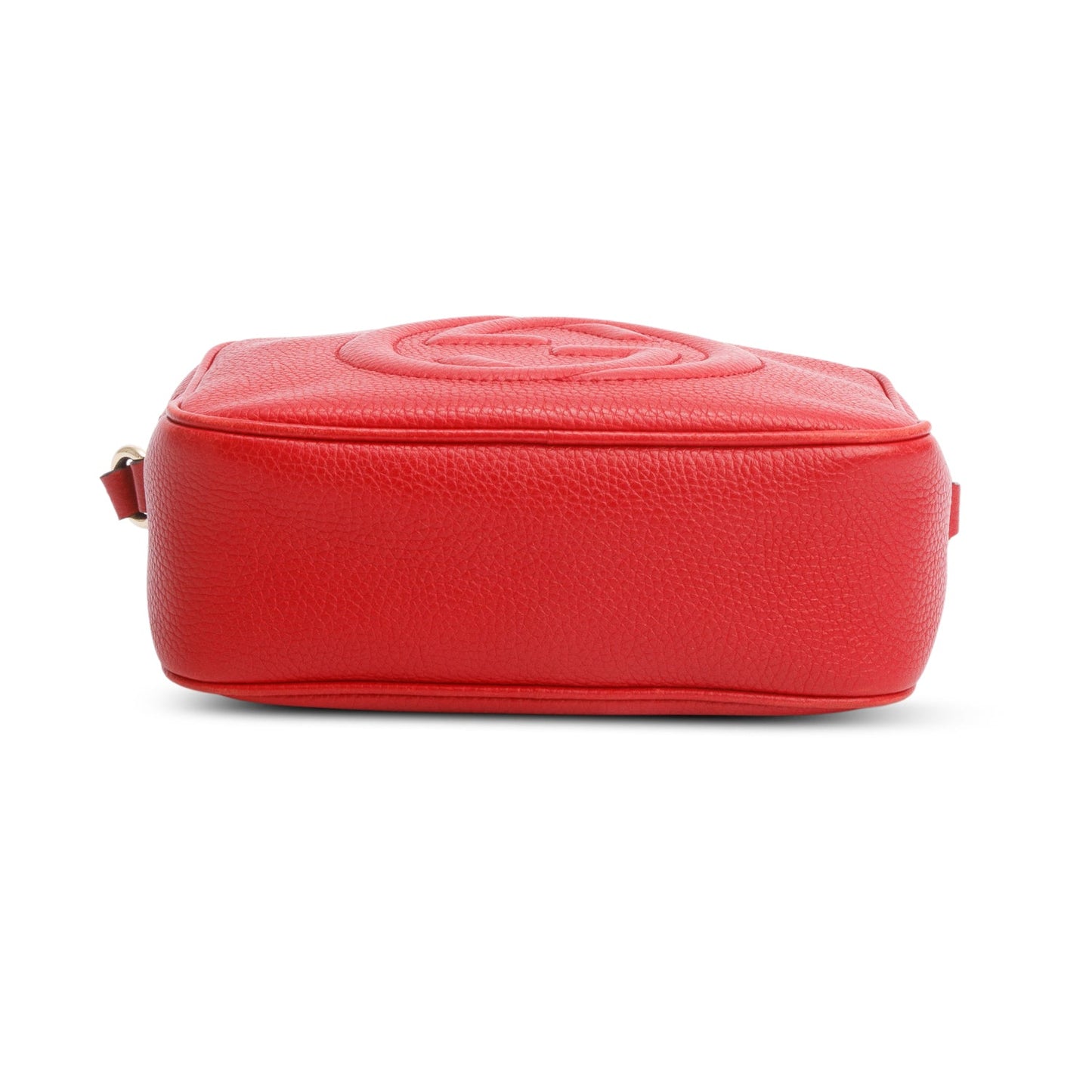 Gucci Red Pebbled Calfskin Leather Small Soho Disco Bag