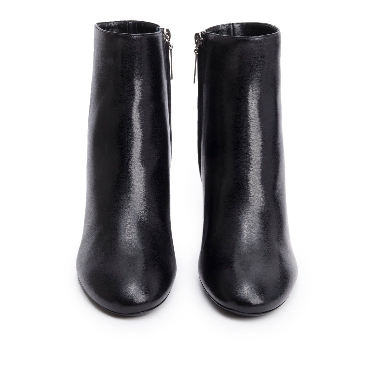 Saint Laurent Black Leather Lou Ankle Boots, Size 37