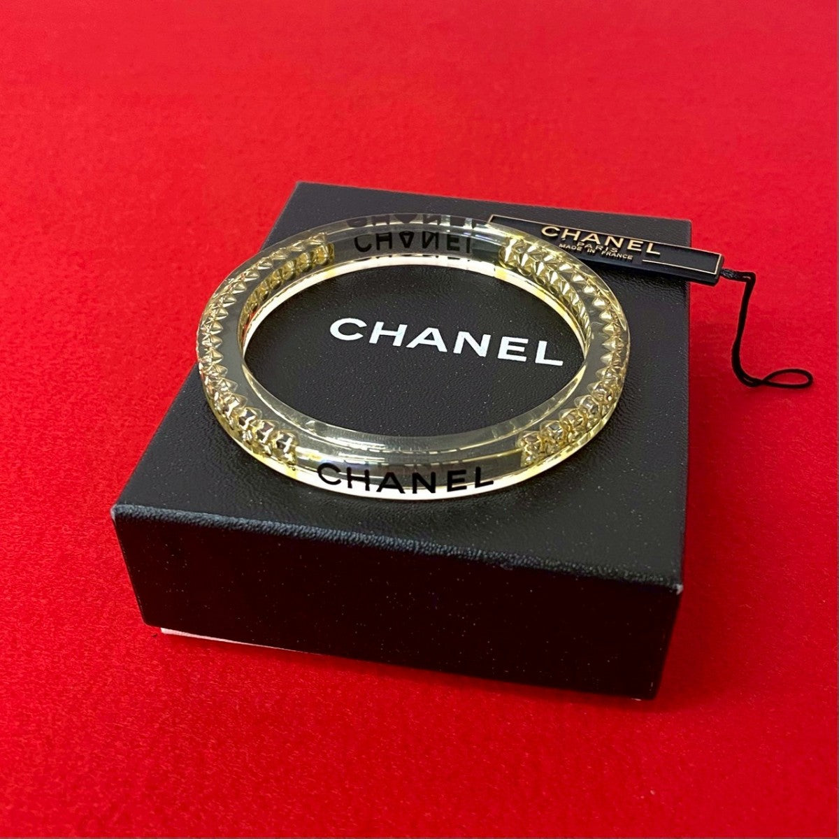 CHANEL bracelet plastic clear