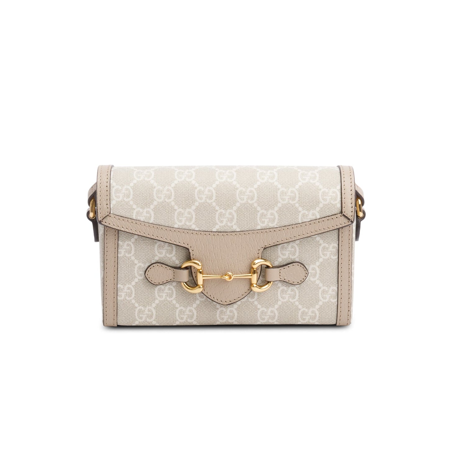 Gucci Beige/White GG Supreme Horsebit 1955 Mini Bag
