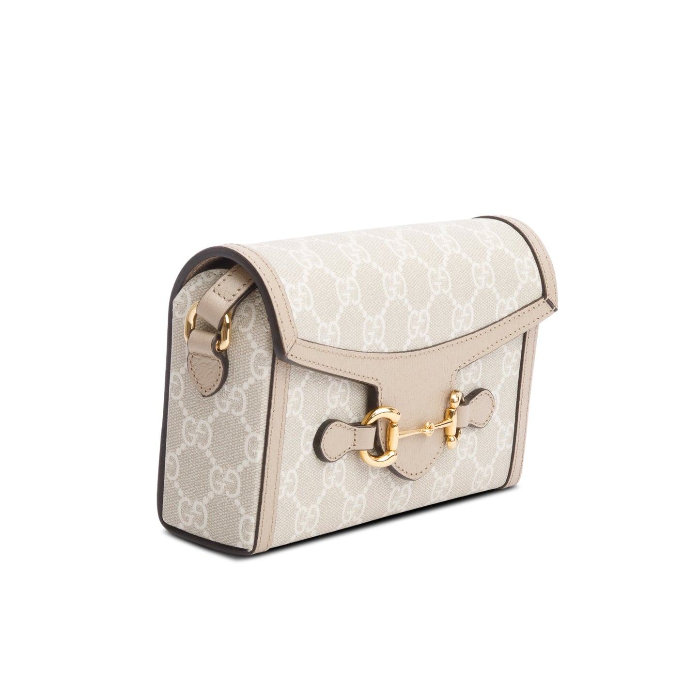 Gucci Beige/White GG Supreme Horsebit 1955 Mini Bag