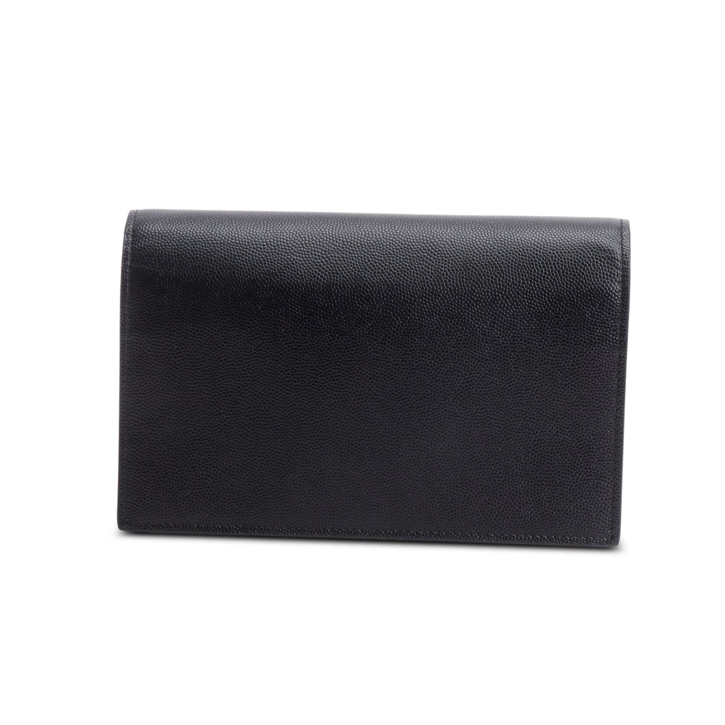 Saint Laurent Black Leather Kate Tassel Wallet on Chain