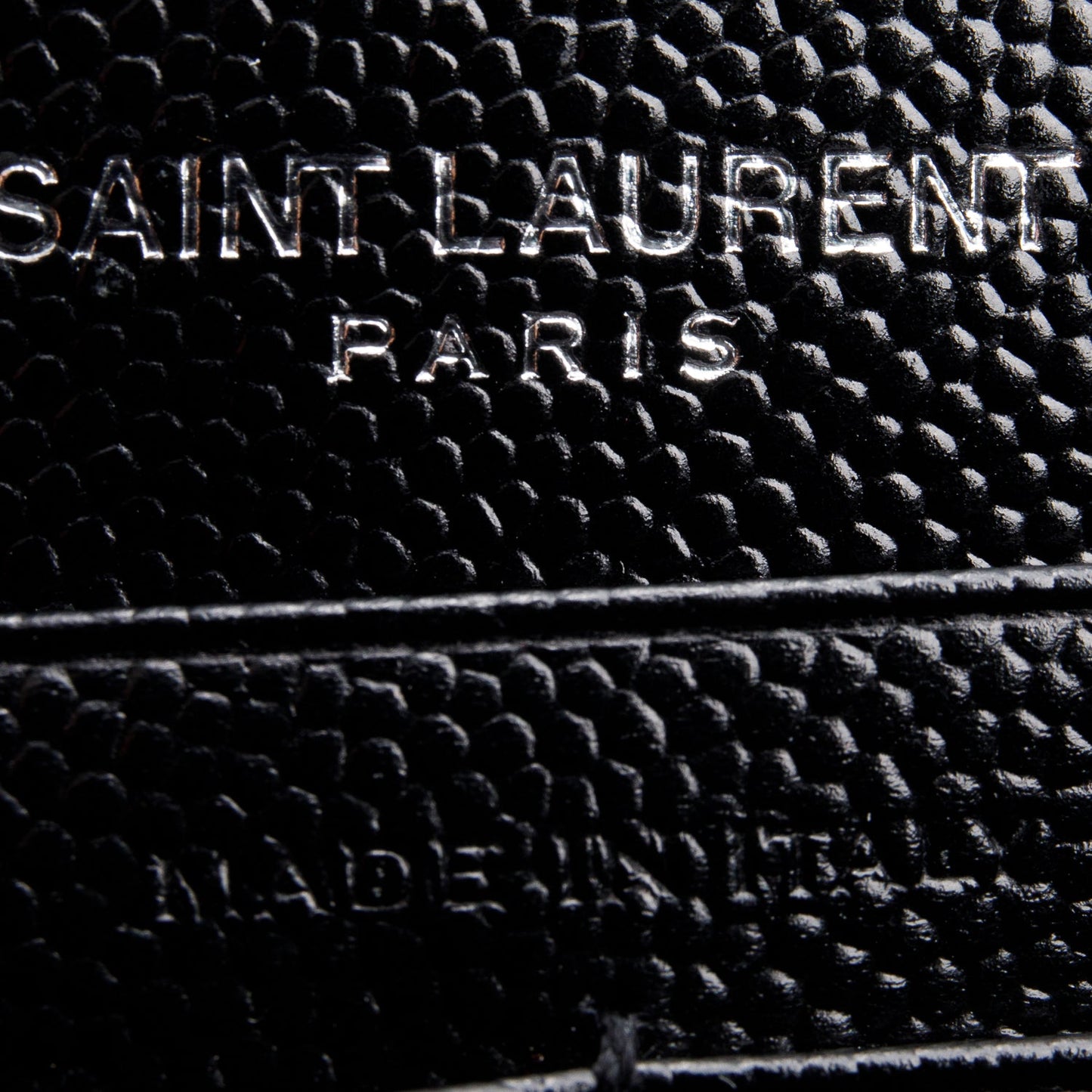 Saint Laurent Black Leather Kate Tassel Wallet on Chain