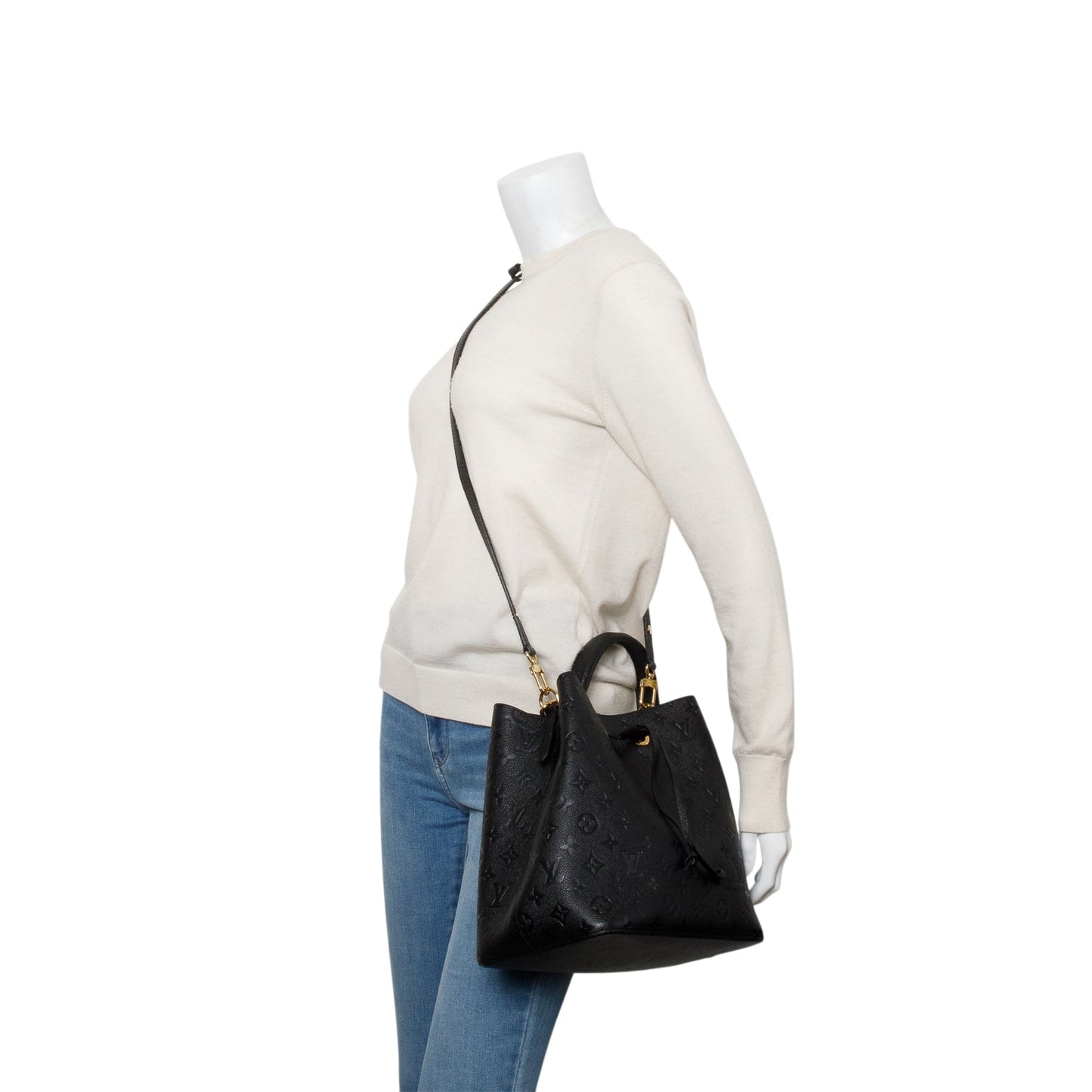 Louis Vuitton Black Monogram Empreinte Leather Neonoe MM