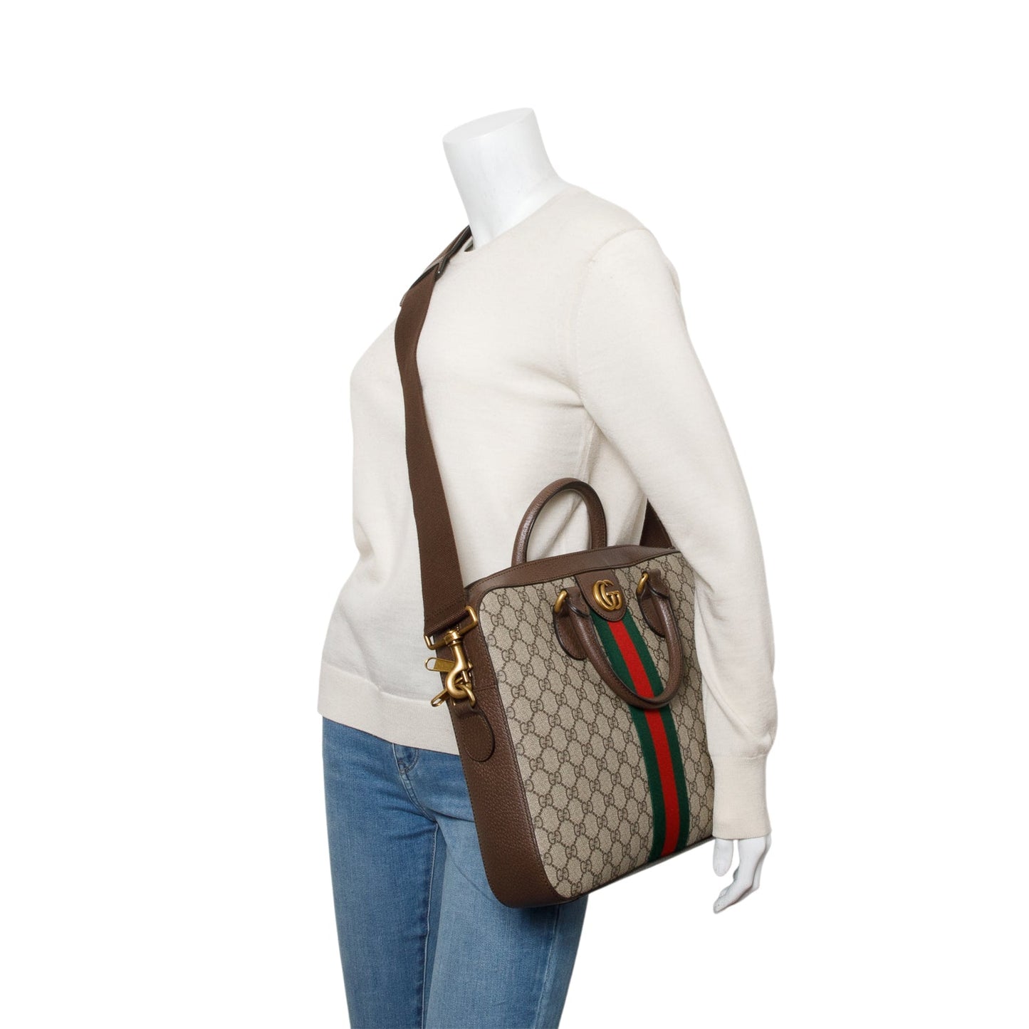 Gucci GG Supreme Web Ophidia Briefcase