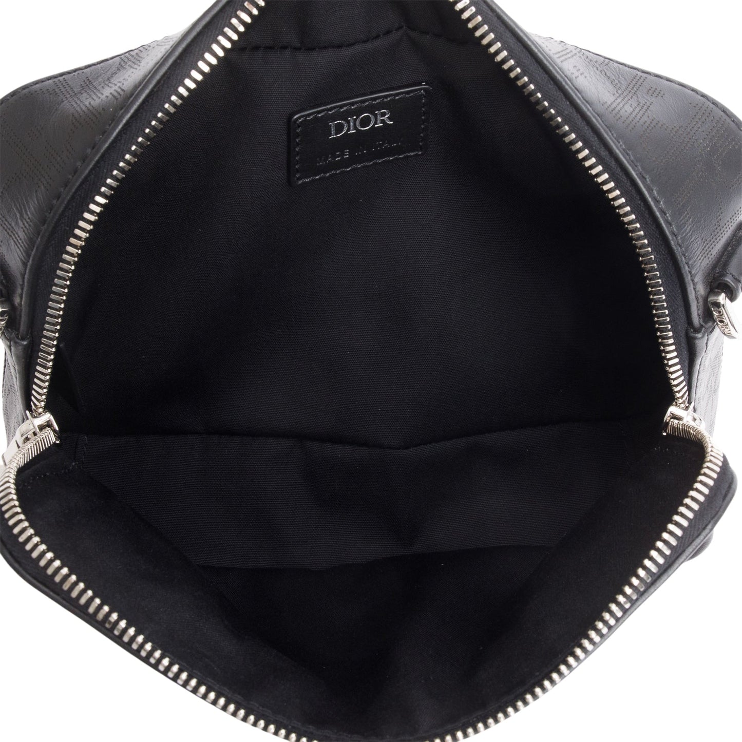 Christian Dior 2022 Black Oblique Galaxy Leather Safari Messenger Pouch