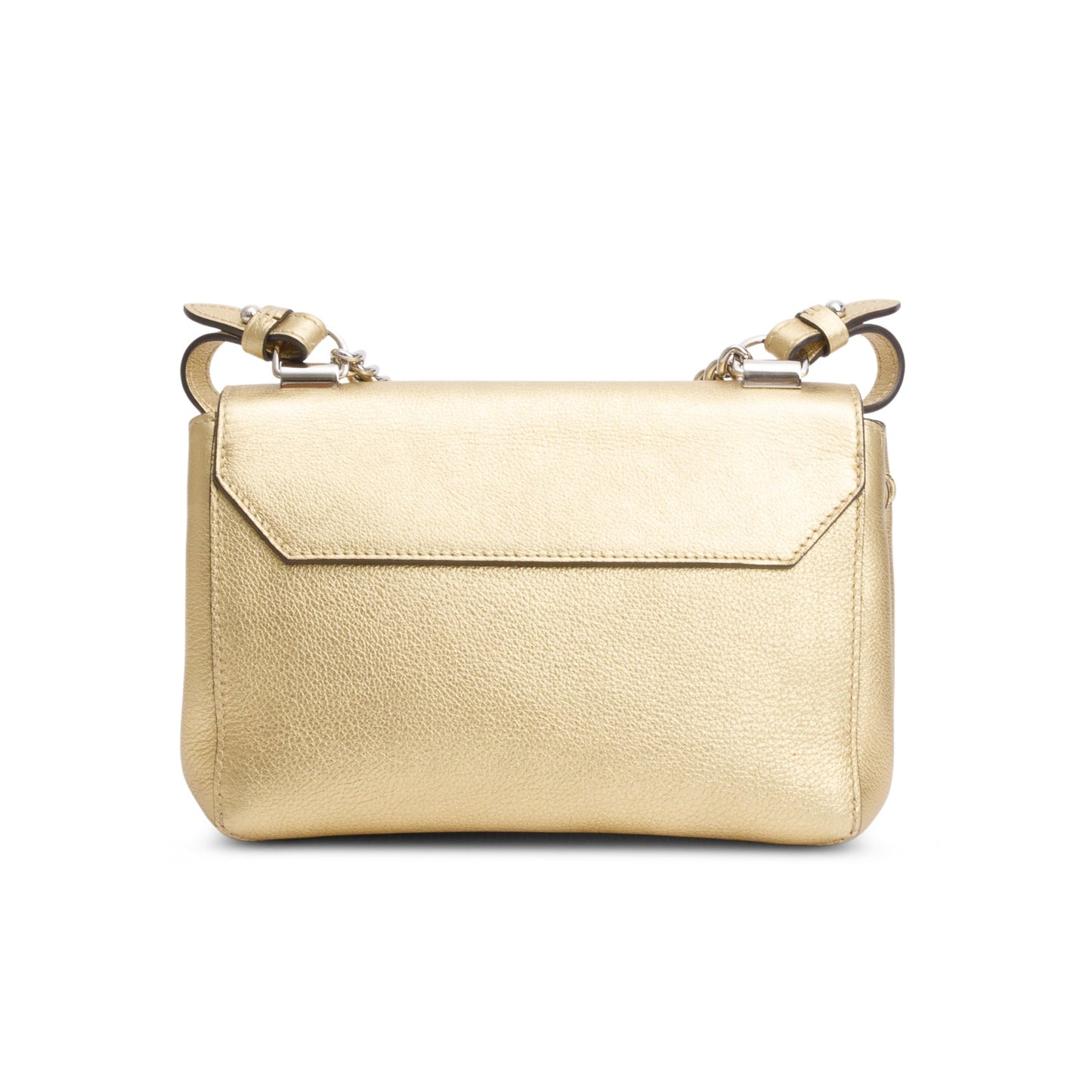 Louis Vuitton Metallic Gold Taurillon Leather LockMe II BB Chain Bag