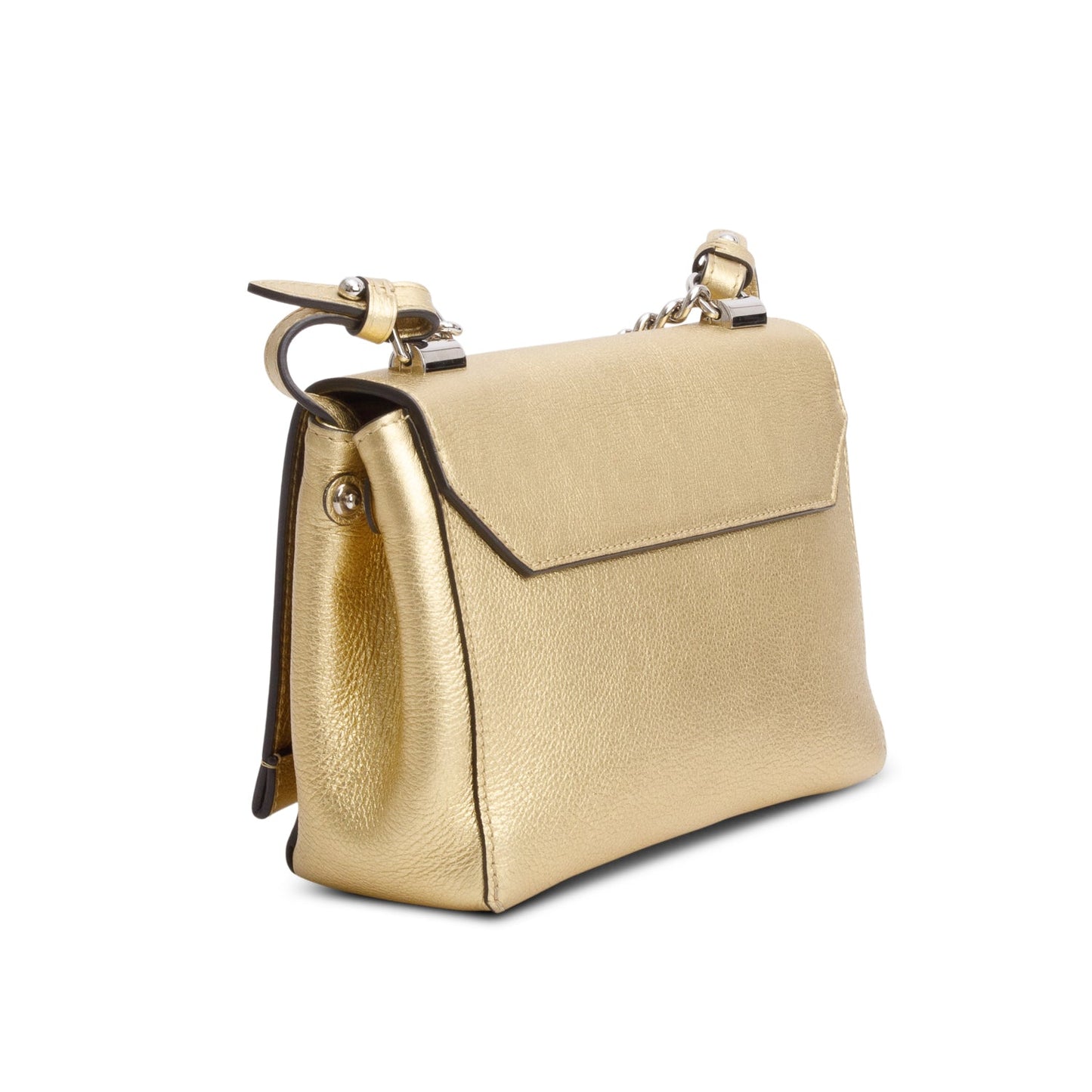 Louis Vuitton Metallic Gold Taurillon Leather LockMe II BB Chain Bag