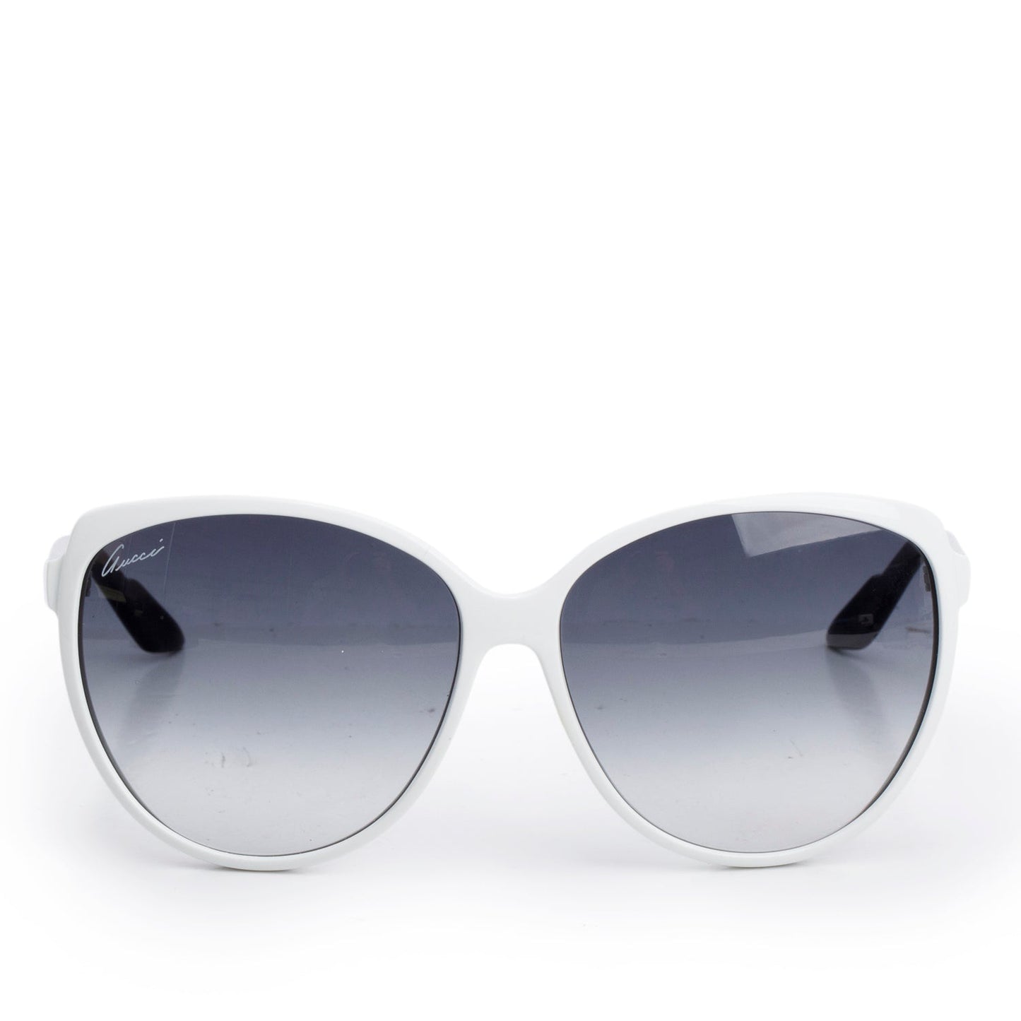 Gucci GG3162/S White/Black Acetate Web Interlocking G Logo Cat-Eye Sunglasses
