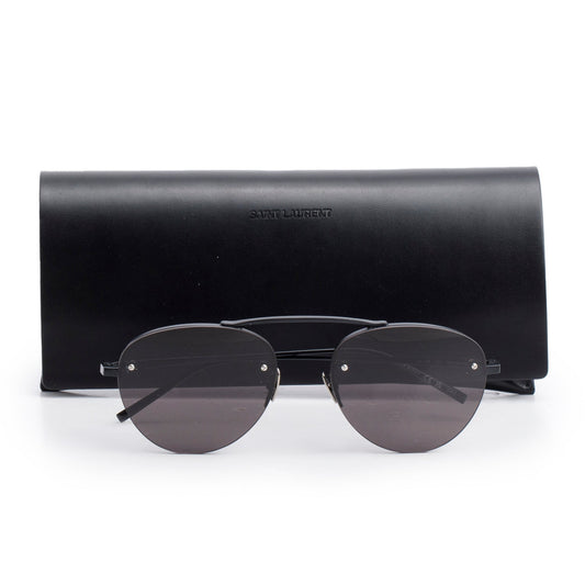 Saint Laurent Black Tone SL 575 Round Aviator Sunglasses