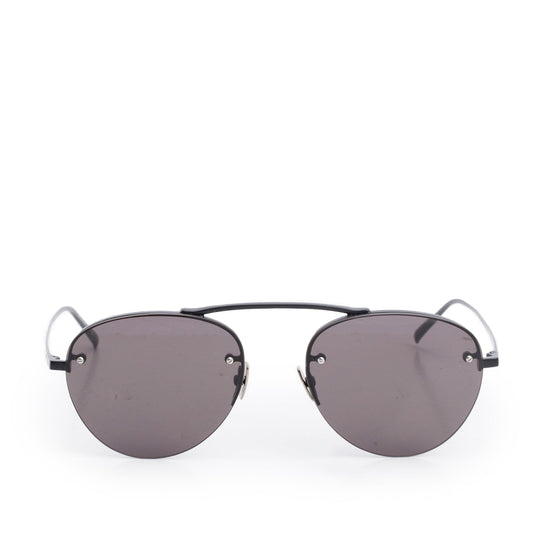 Saint Laurent Black Tone SL 575 Round Aviator Sunglasses