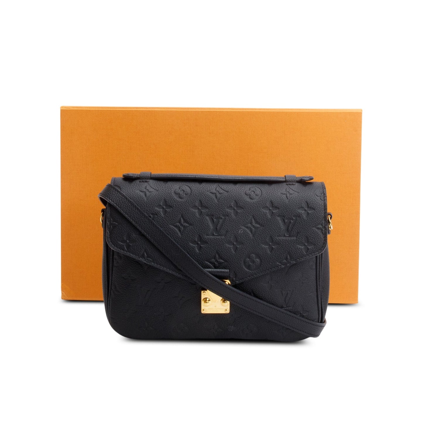 Louis Vuitton 2020 Black Monogram Empreinte Leather Pochette Metis