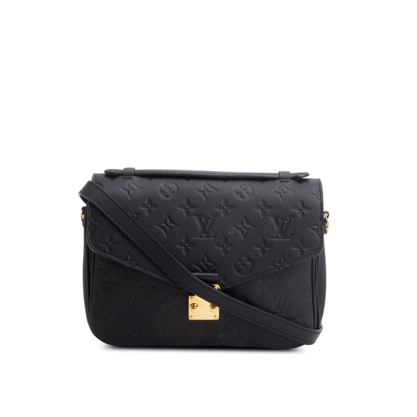 Louis Vuitton 2020 Black Monogram Empreinte Leather Pochette Metis
