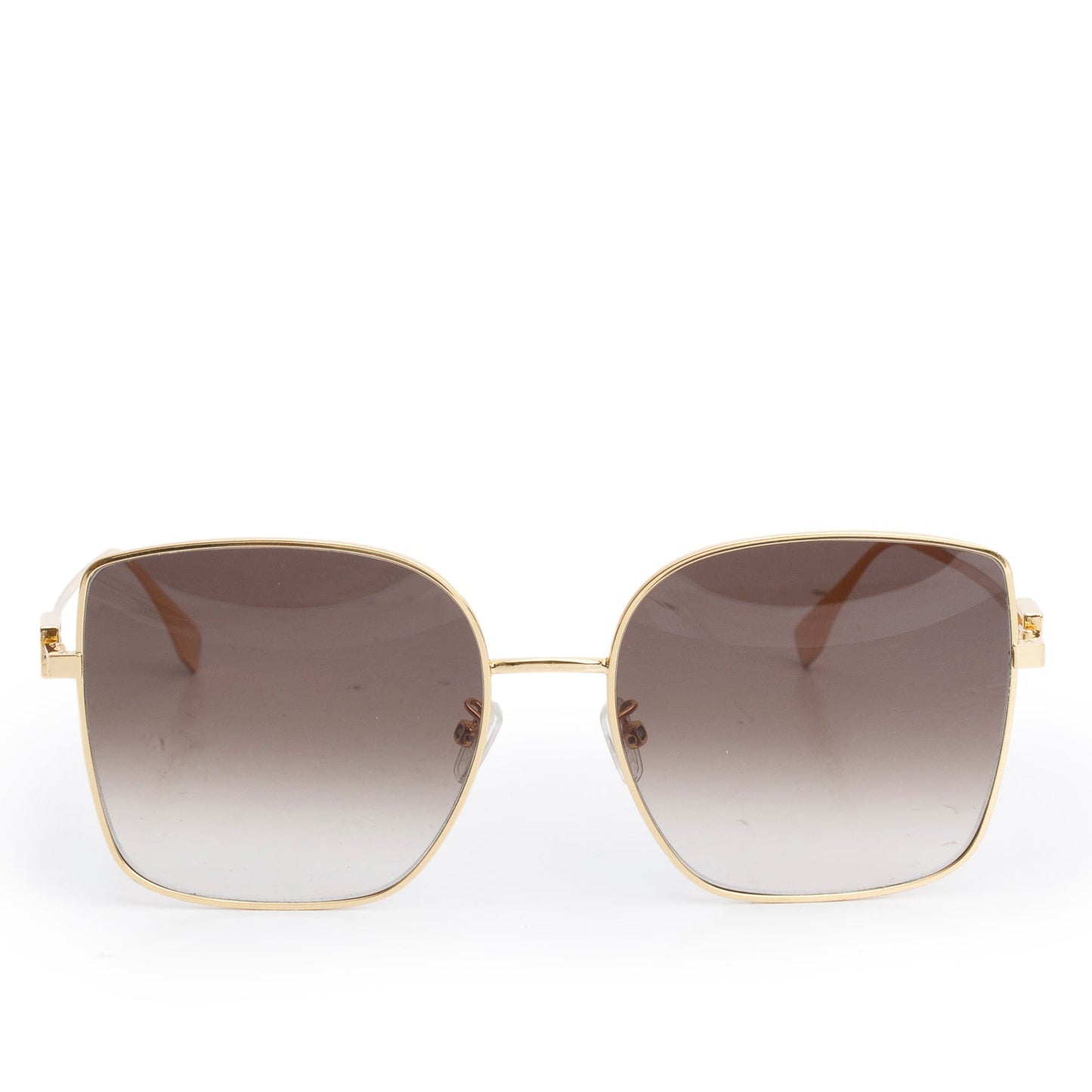 Fendi FE40013U Gold-Tone Metal Baguette Gradient Sunglasses