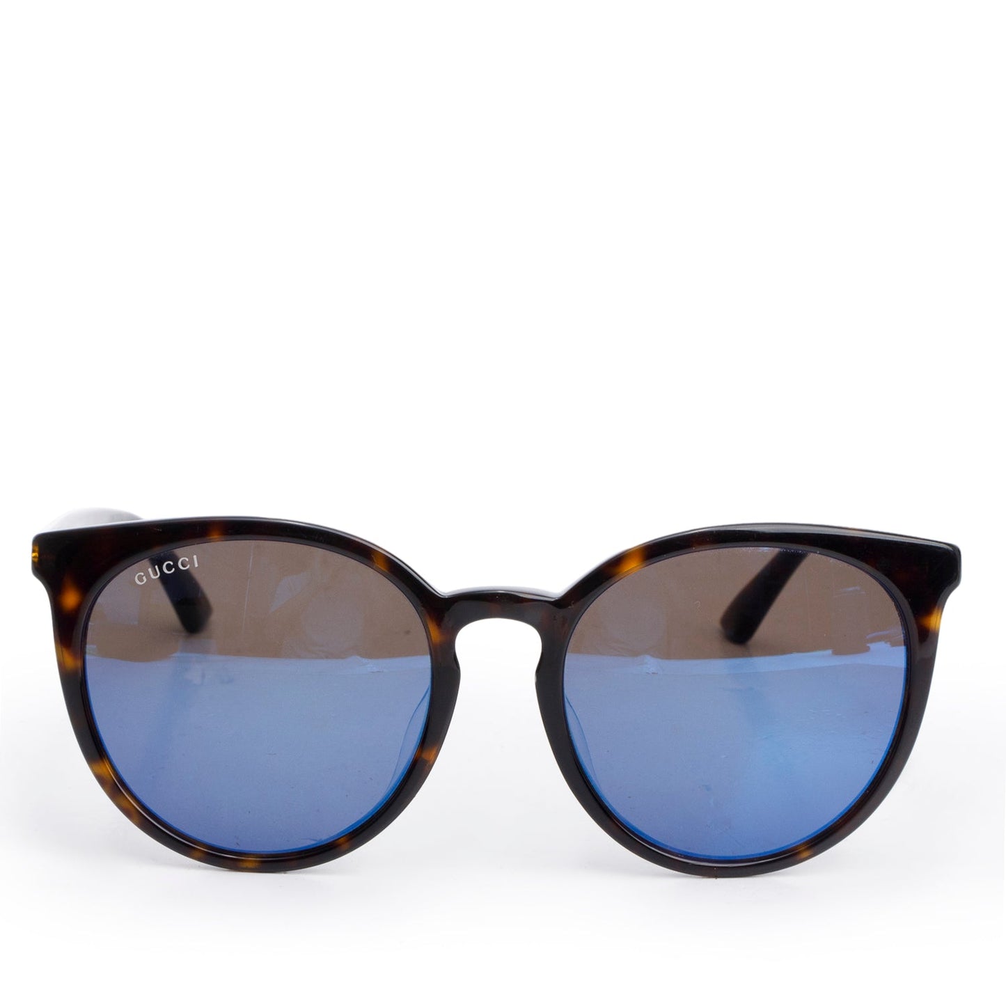 Gucci GG0064SK Brown Havana Acetate Round Sunglasses