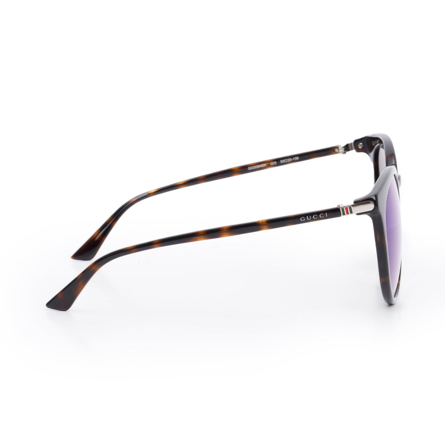 Gucci GG0064SK Brown Havana Acetate Round Sunglasses