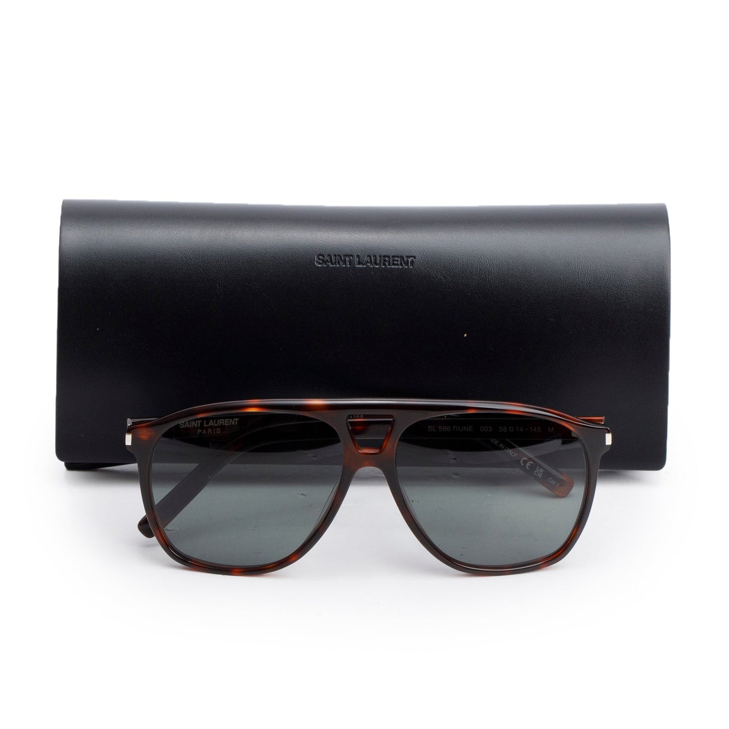 Saint Laurent SL596 Dune Tortoiseshell Acetate Sunglasses