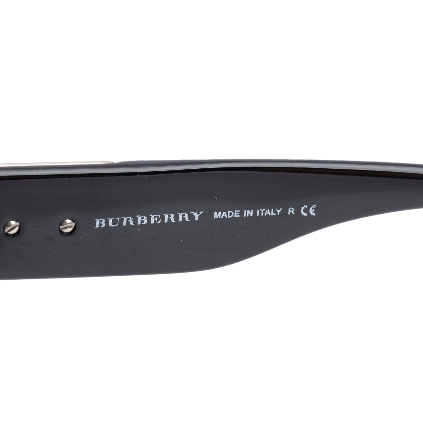 Burberry BE 3024 Black Acetate Logo Shield Sunglasses