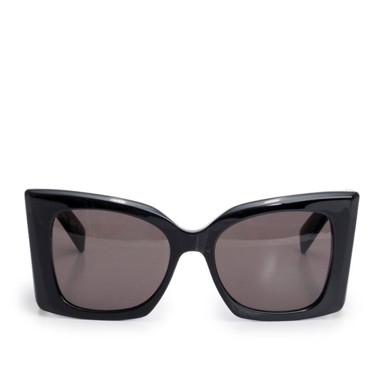 Saint Laurent SL M119 Black Acetate Blaze Oversize Sunglasses