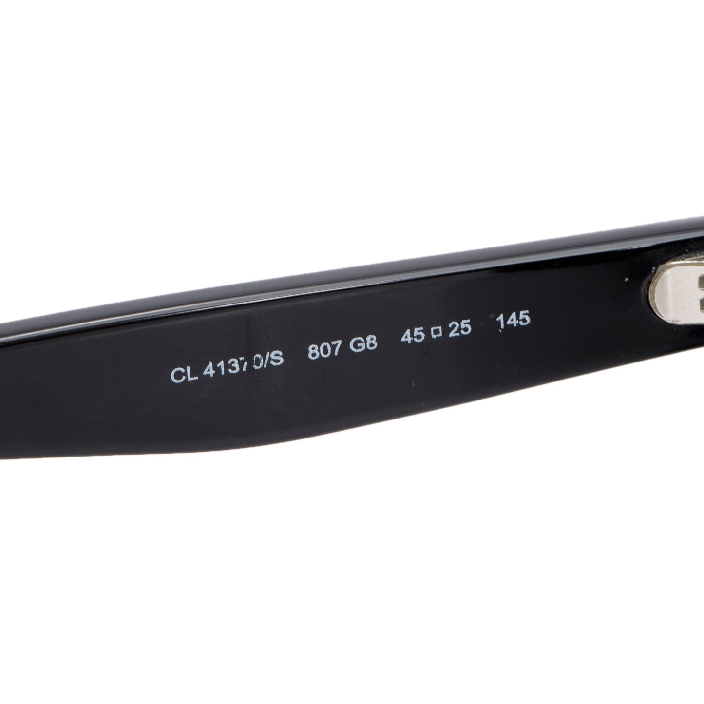 Celine CL41370/S Black Acetate Bevel Cat Round Sunglasses