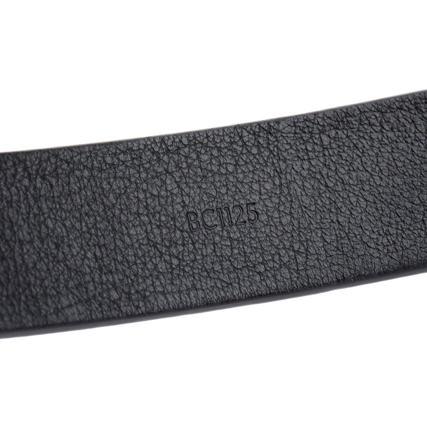 Louis Vuitton Black Embossed Calfskin Leather Initiales 20 MM Belt, Size 85 34