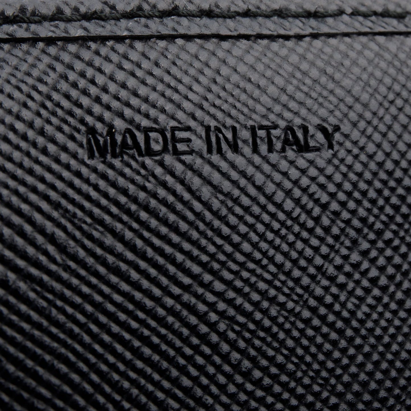 Prada Black Saffiano Leather Continental Bow Wallet