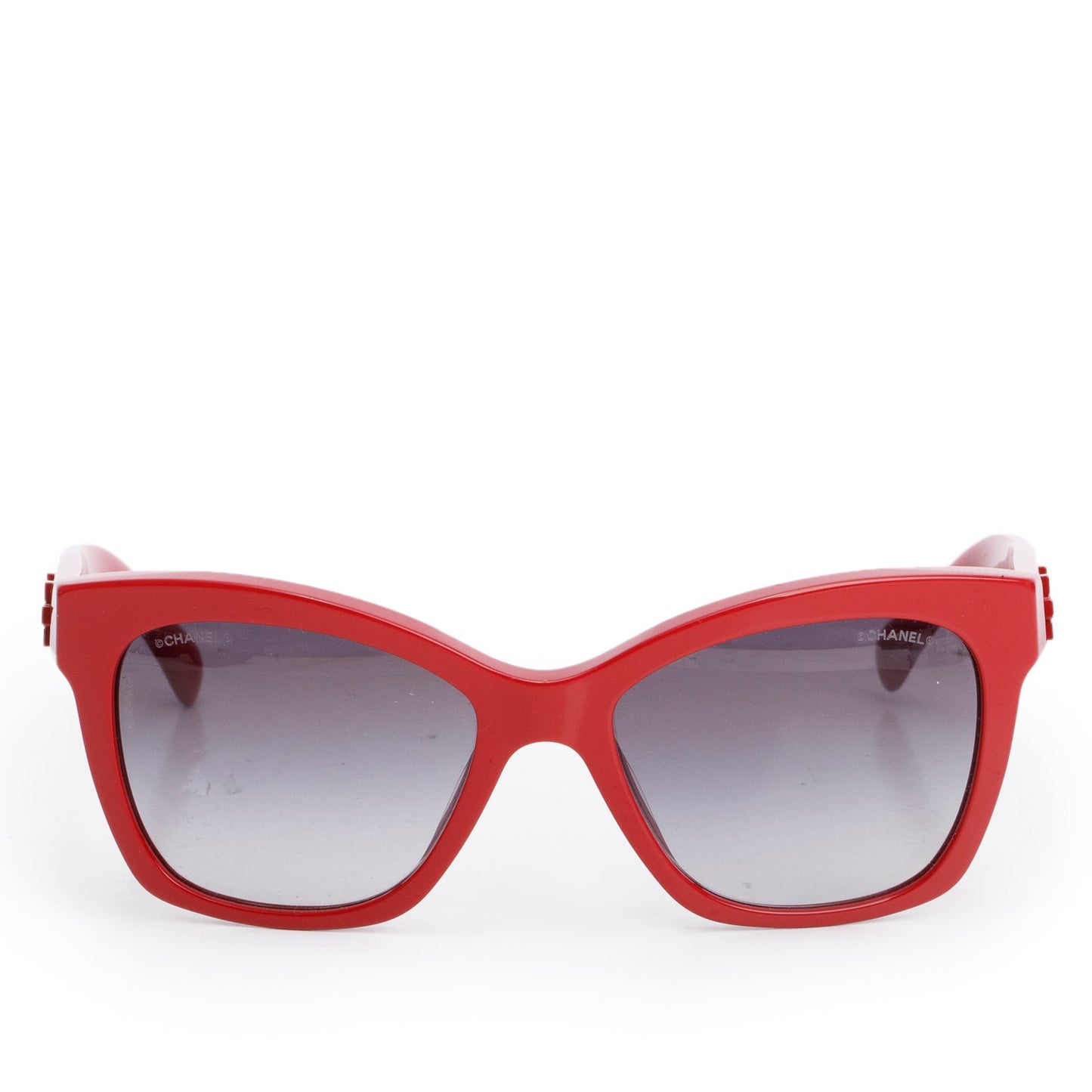 Chanel 5313 Red Acetate CC Boy Accent Butterfly Sunglasses