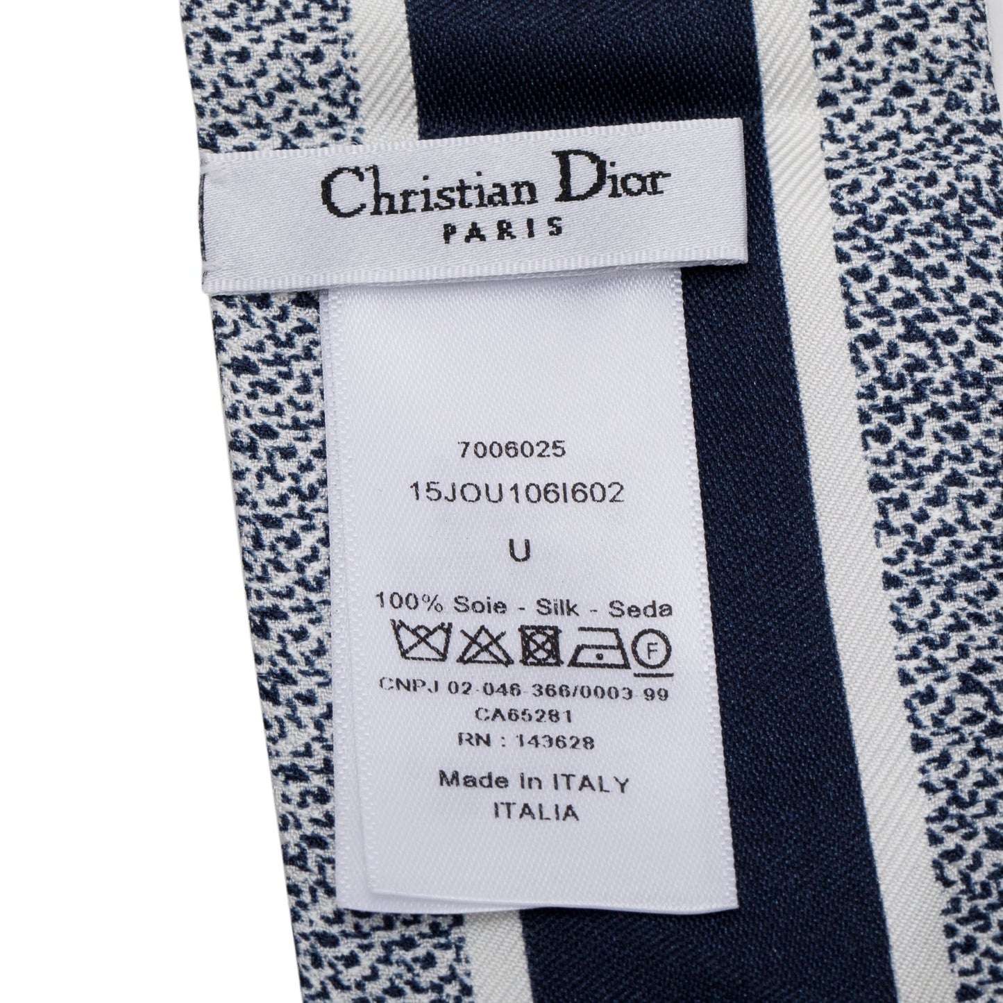 Christian Dior Navy Toile de Jouy Sauvage Mitzah Scarf