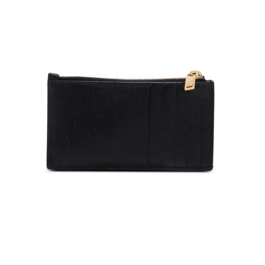Saint Laurent 2021 Black Matelasse Grain De Poudre Fragments Card Case