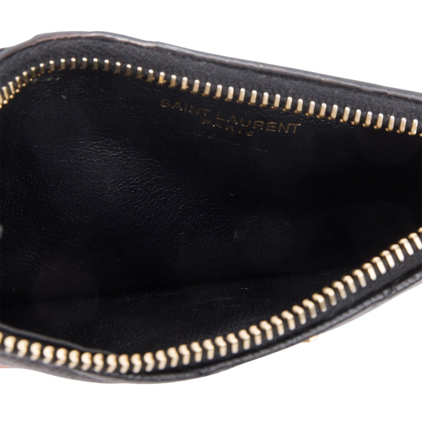 Saint Laurent 2021 Black Matelasse Grain De Poudre Fragments Card Case