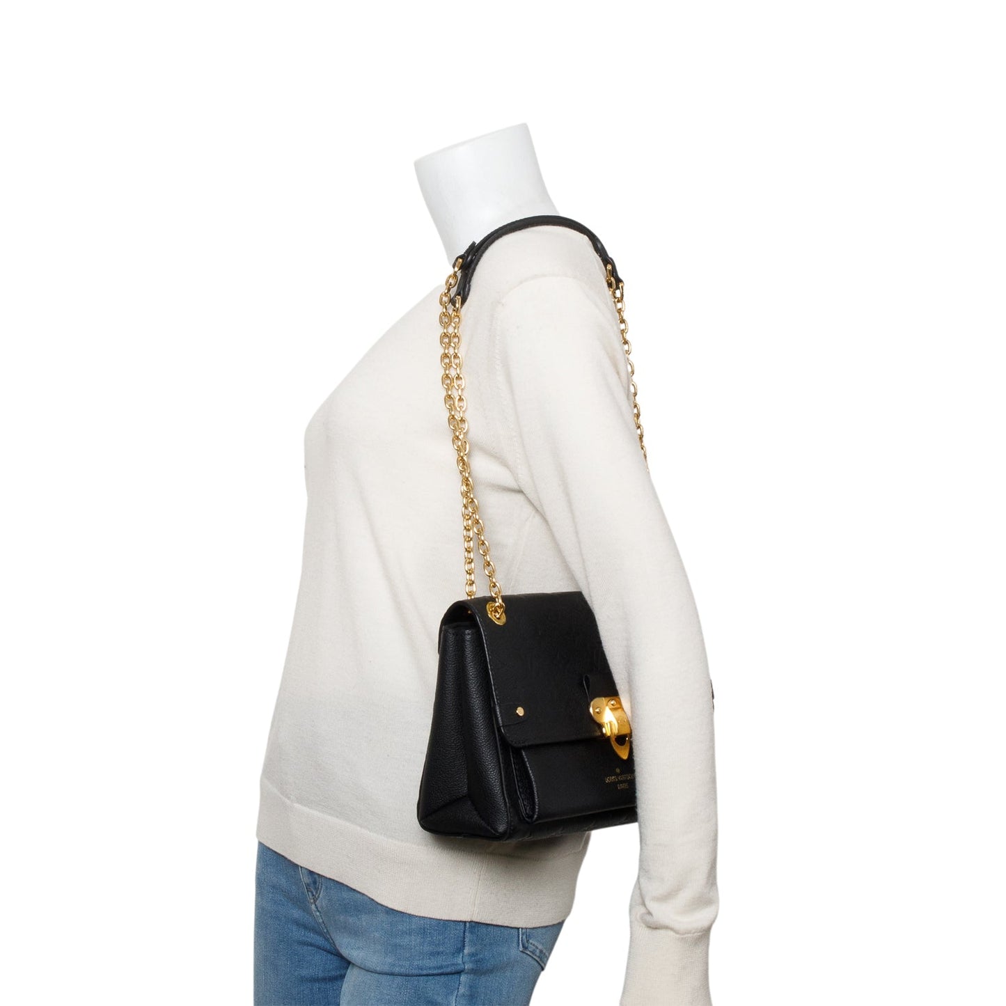 Louis Vuitton Black Monogram Empreinte Leather Vavin PM