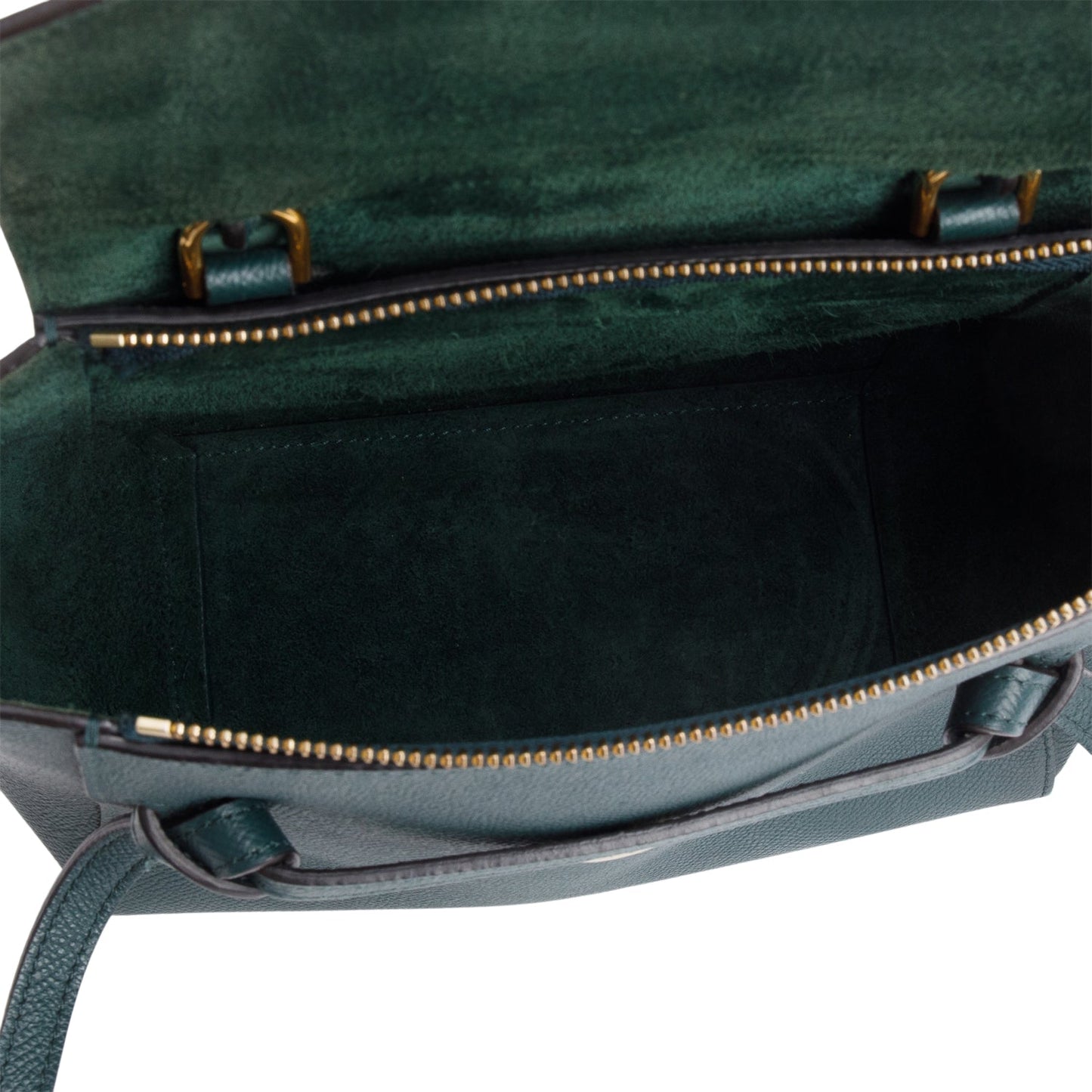 Celine Green Grained Calfskin Leather Nano Belt Bag