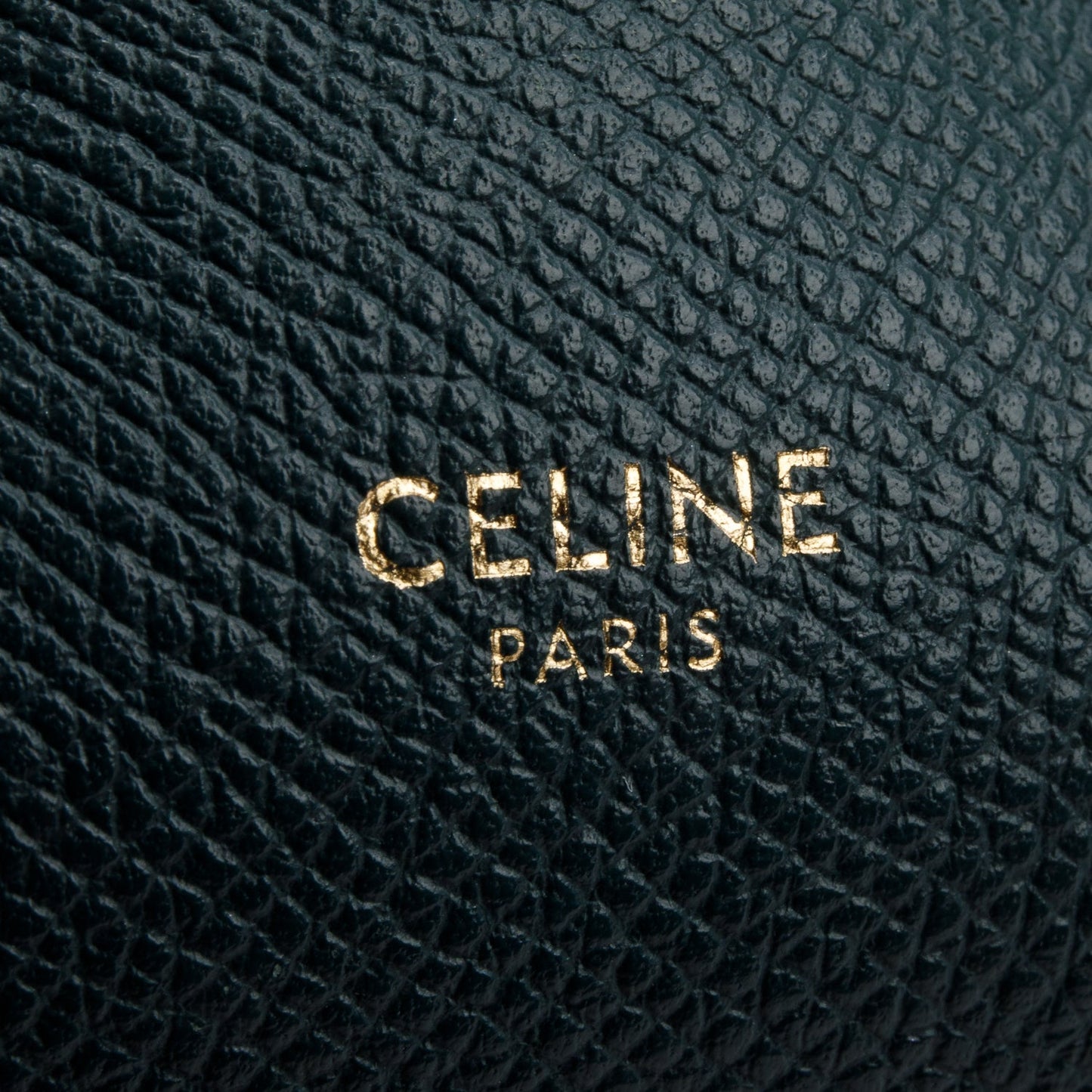 Celine Green Grained Calfskin Leather Nano Belt Bag