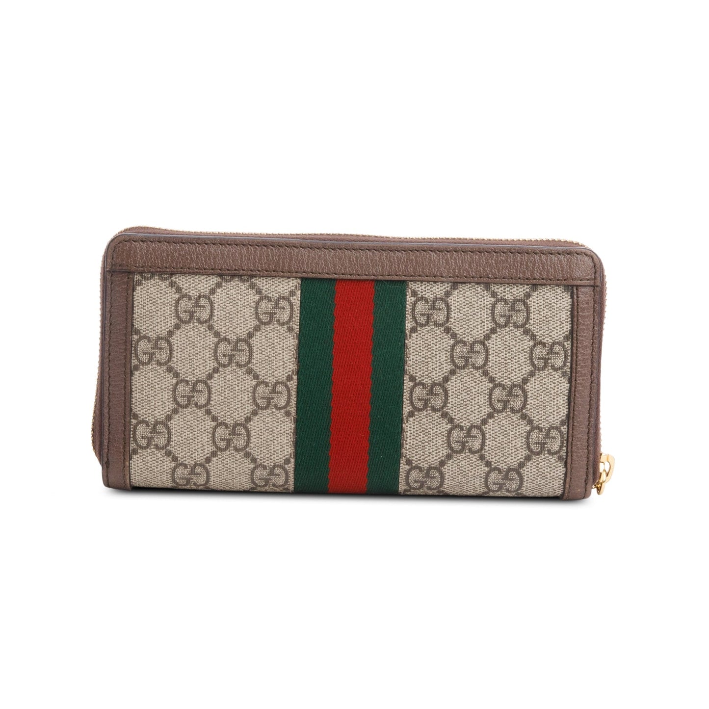 Gucci GG Supreme Web Ophidia Zip Around Wallet