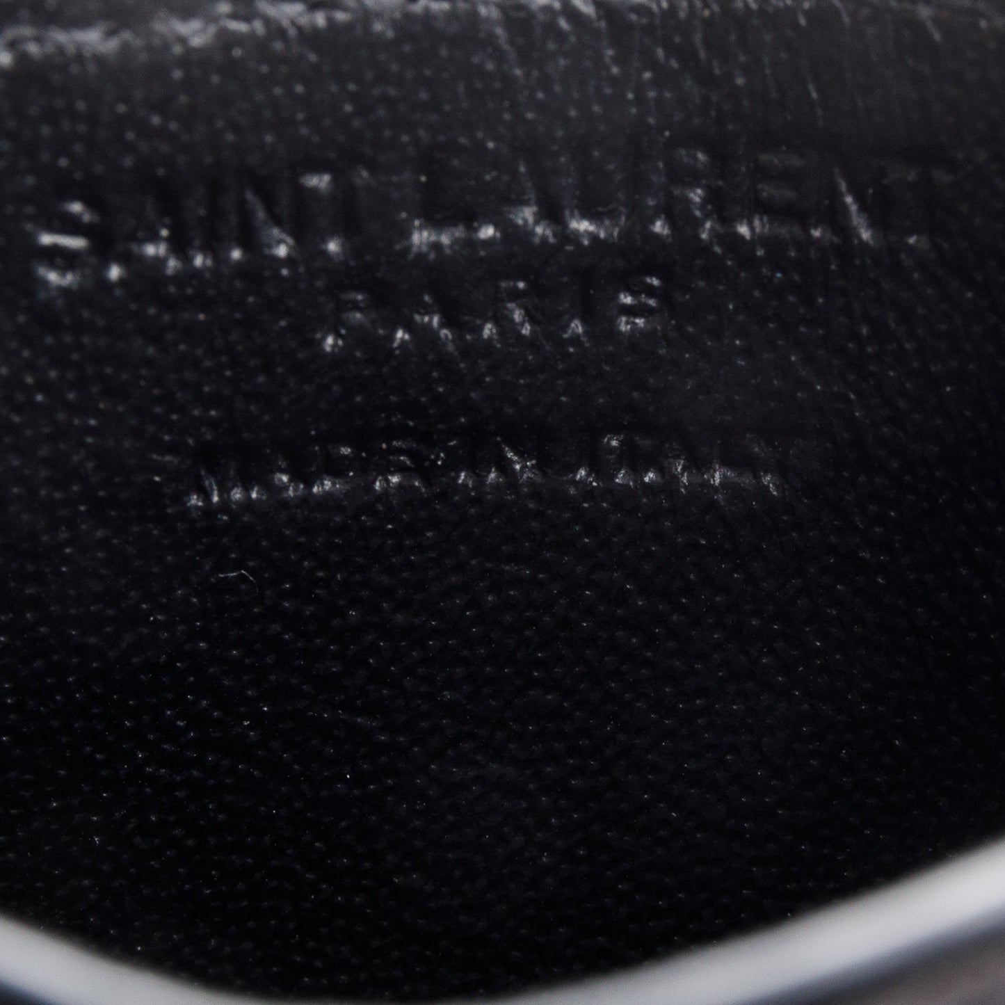 Saint Laurent Black Leather Studded Card Holder