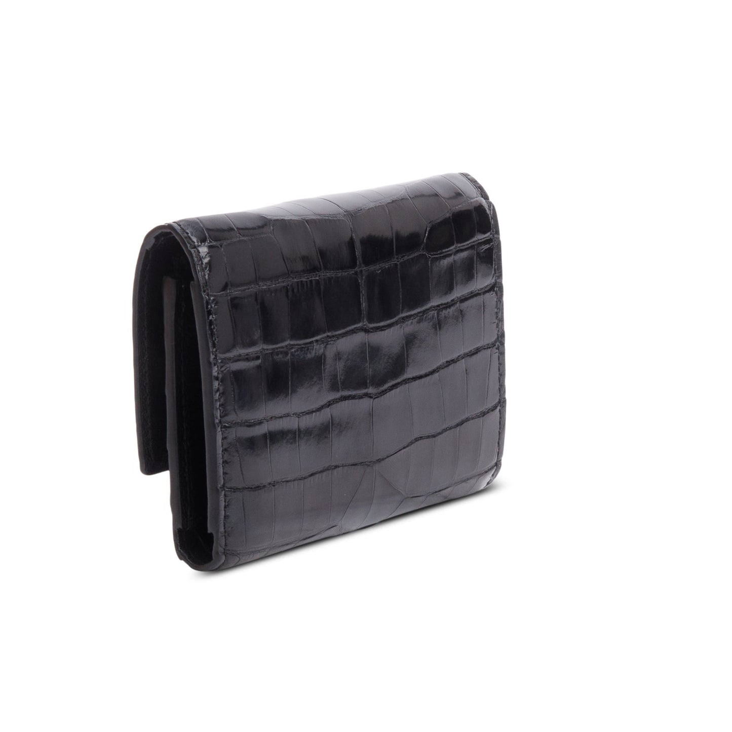 Louis Vuitton Black Alligator Capucines Compact Wallet