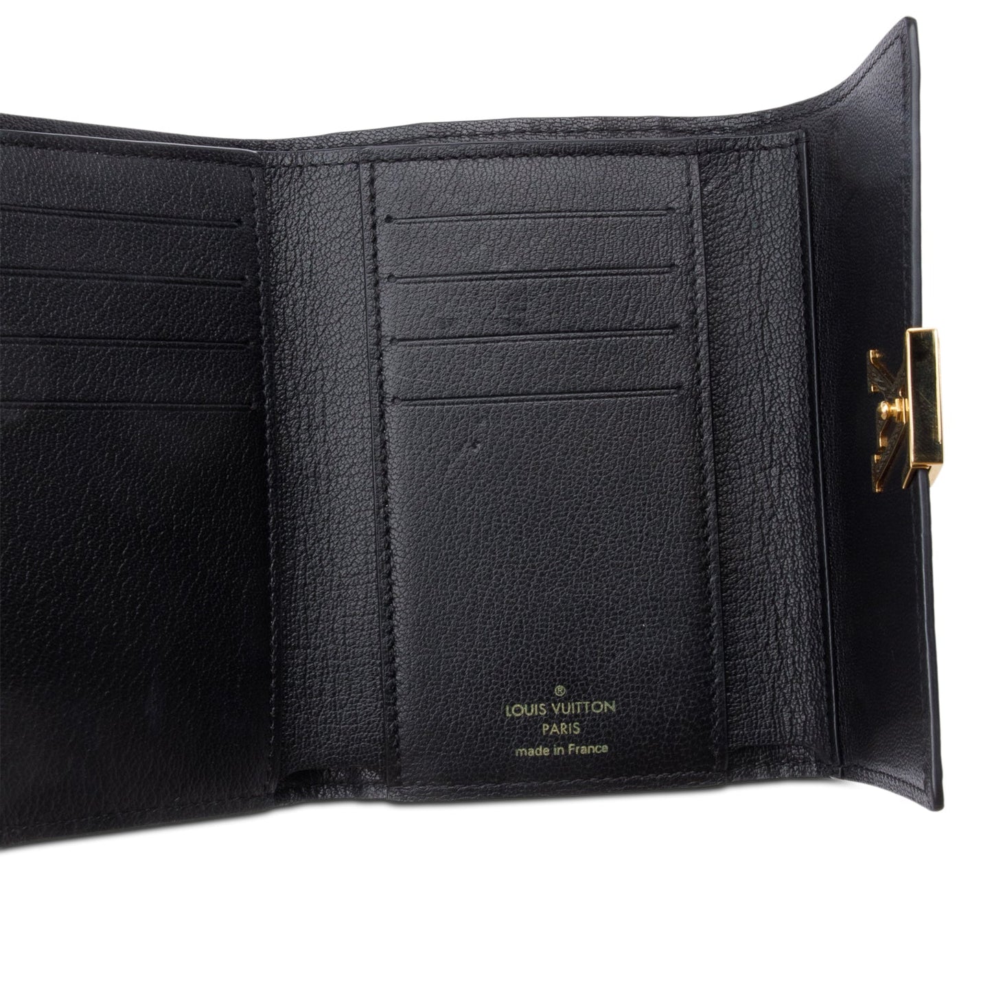 Louis Vuitton Black Alligator Capucines Compact Wallet